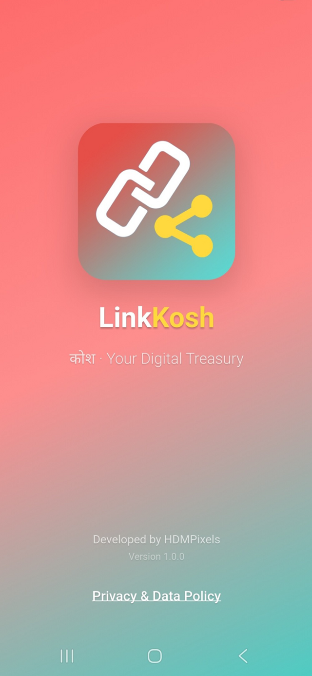 LinkKosh Welcome Screen